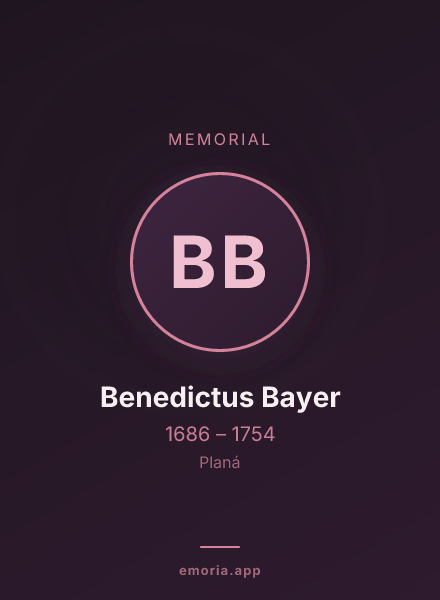 Memorial portrait of Benedictus Bayer