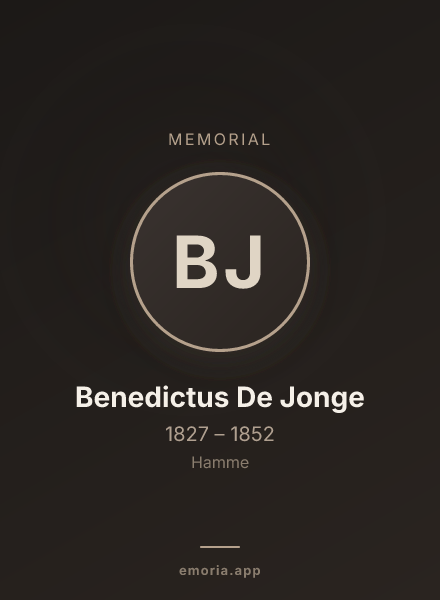 Memorial portrait of Benedictus De Jonge