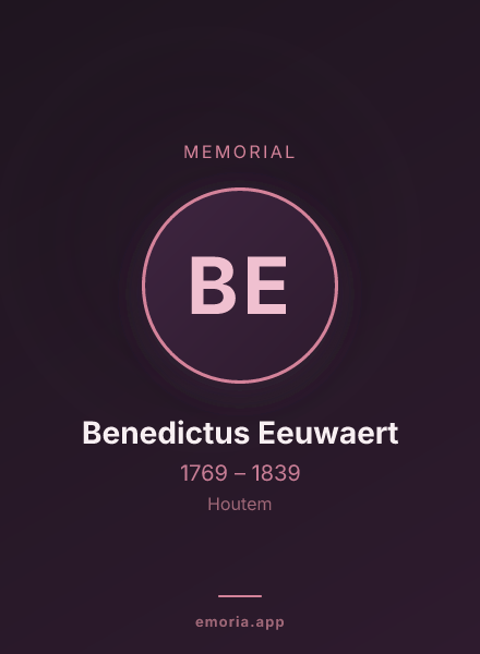 Memorial portrait of Benedictus Eeuwaert
