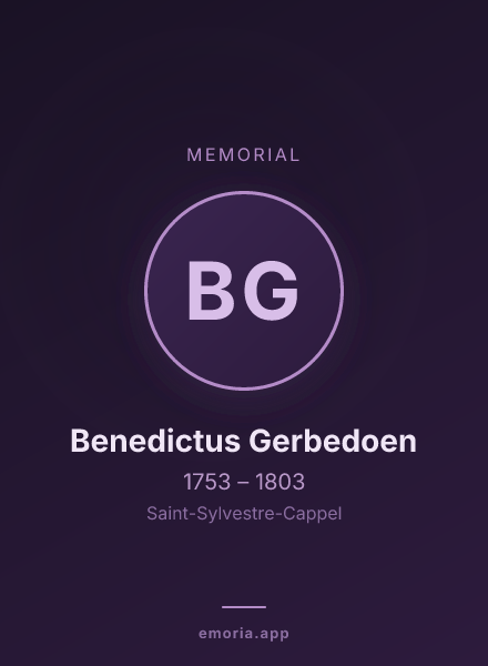 Memorial portrait of Benedictus Gerbedoen