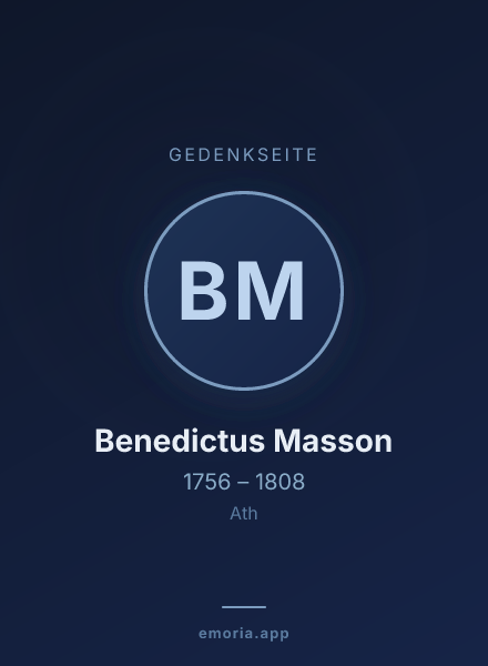Gedenkportrait von Benedictus Masson