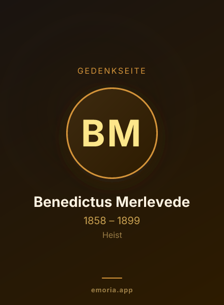Gedenkportrait von Benedictus Merlevede