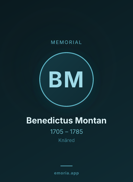 Memorial portrait of Benedictus Montan