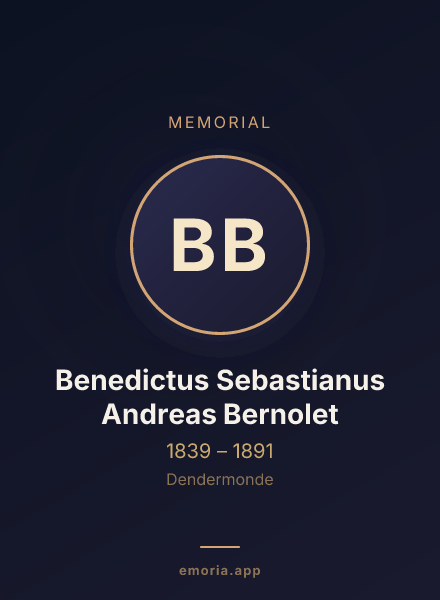 Memorial portrait of Benedictus Sebastianus Andreas Bernolet