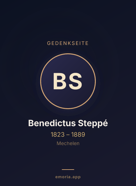 Gedenkportrait von Benedictus Steppé