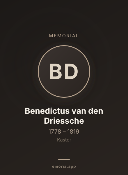 Memorial portrait of Benedictus van den Driessche