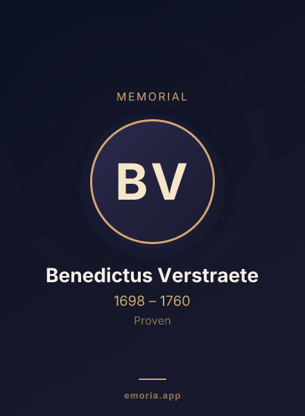 Memorial portrait of Benedictus Verstraete