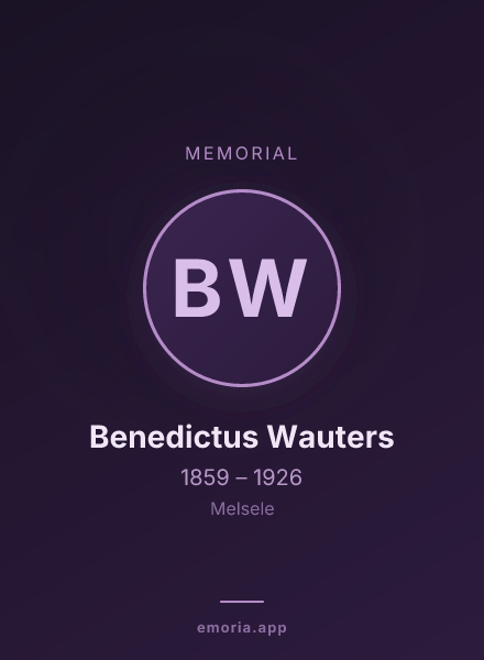 Memorial portrait of Benedictus Wauters