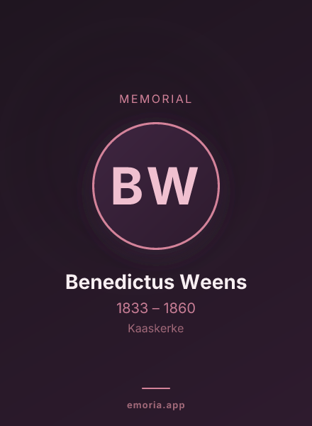 Memorial portrait of Benedictus Weens
