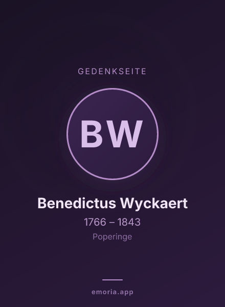 Gedenkportrait von Benedictus Wyckaert