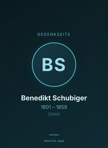 Gedenkportrait von Benedikt Schubiger