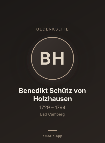 Gedenkportrait von Benedikt Schütz von Holzhausen
