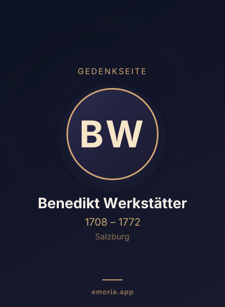 Gedenkportrait von Benedikt Werkstätter