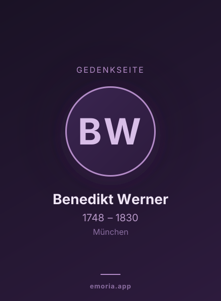 Gedenkportrait von Benedikt Werner