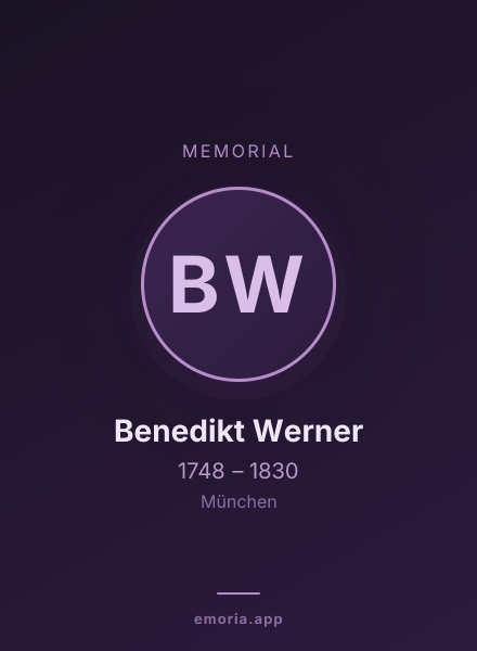 Memorial portrait of Benedikt Werner