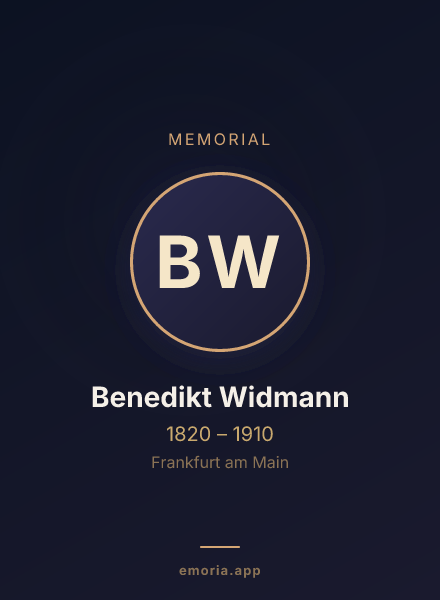Memorial portrait of Benedikt Widmann