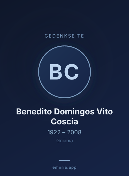 Gedenkportrait von Benedito Domingos Vito Coscia