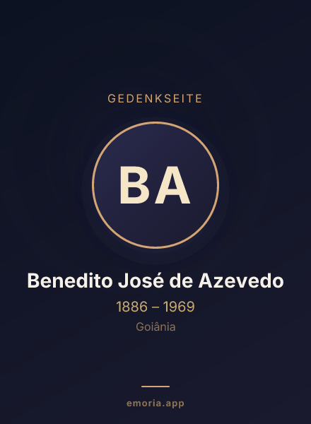 Gedenkportrait von Benedito José de Azevedo