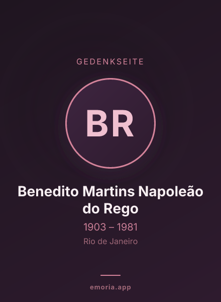 Gedenkportrait von Benedito Martins Napoleão do Rego
