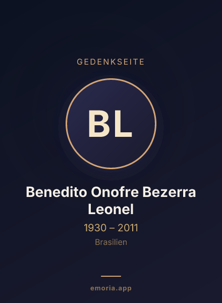 Gedenkportrait von Benedito Onofre Bezerra Leonel
