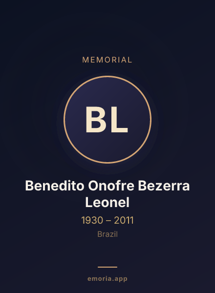Memorial portrait of Benedito Onofre Bezerra Leonel