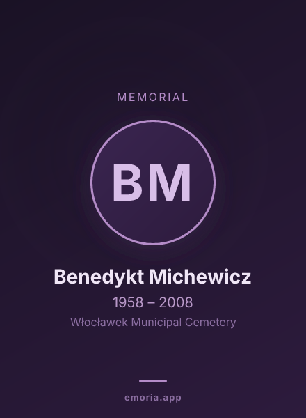 Memorial portrait of Benedykt Michewicz
