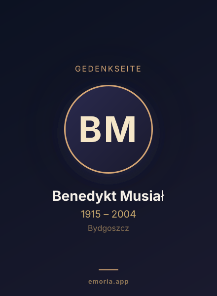 Gedenkportrait von Benedykt Musiał