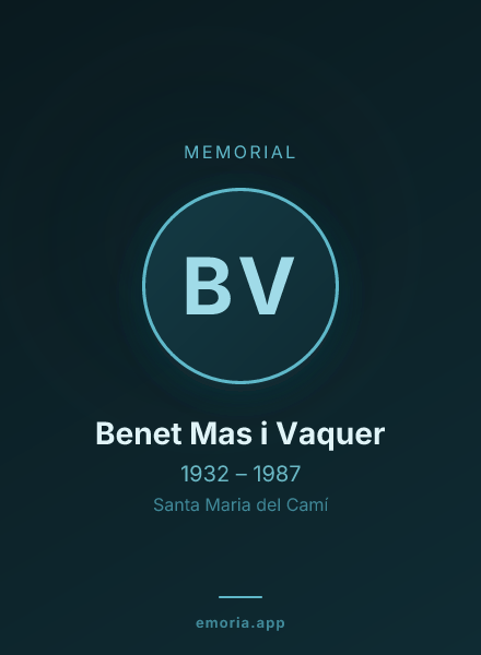 Memorial portrait of Benet Mas i Vaquer