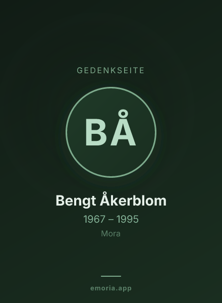 Gedenkportrait von Bengt Åkerblom
