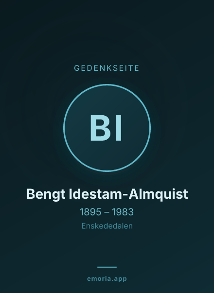 Gedenkportrait von Bengt Idestam-Almquist