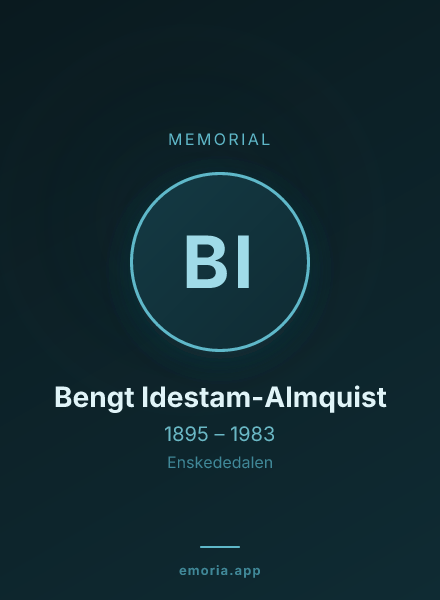 Memorial portrait of Bengt Idestam-Almquist