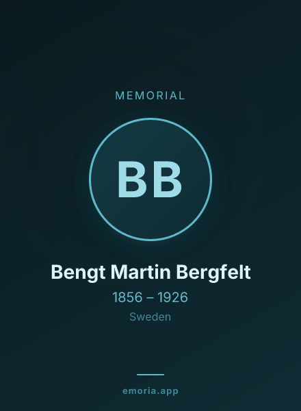 Memorial portrait of Bengt Martin Bergfelt