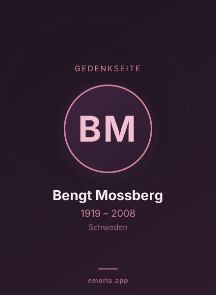 Gedenkportrait von Bengt Mossberg
