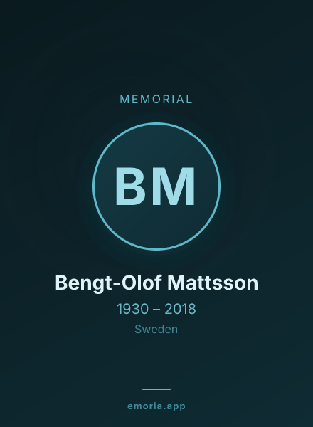 Memorial portrait of Bengt-Olof Mattsson