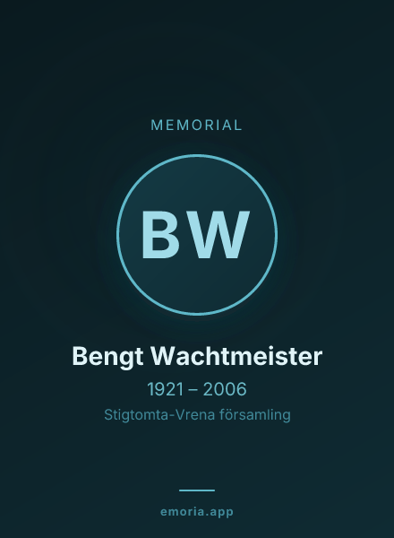 Memorial portrait of Bengt Wachtmeister