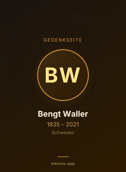 Gedenkportrait von Bengt Waller