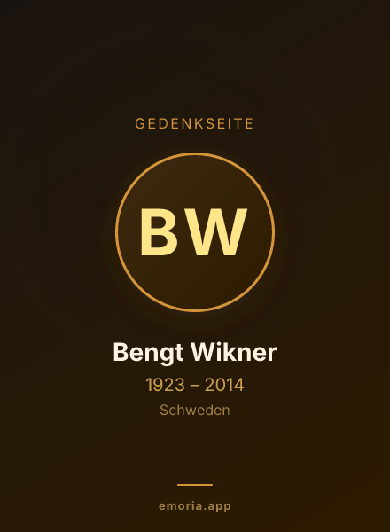 Gedenkportrait von Bengt Wikner