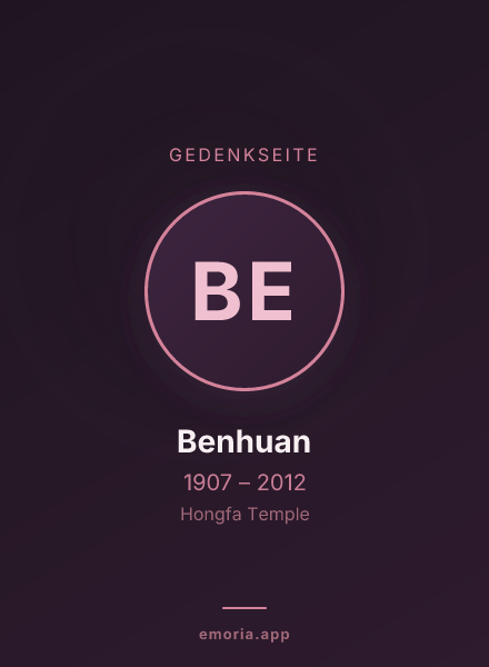 Gedenkportrait von Benhuan