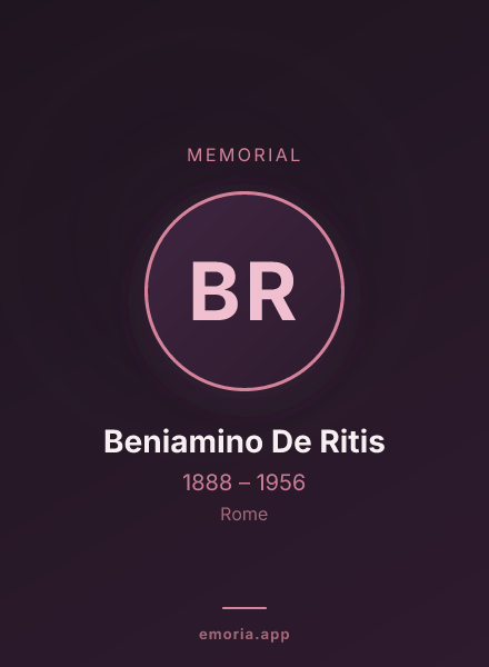 Memorial portrait of Beniamino De Ritis