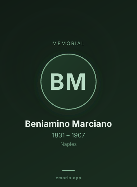 Memorial portrait of Beniamino Marciano