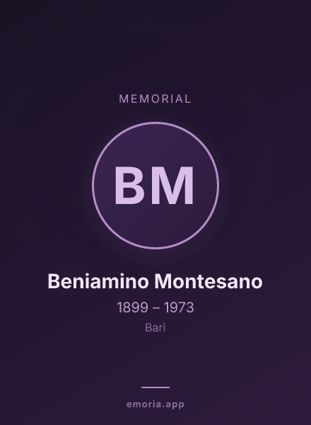 Memorial portrait of Beniamino Montesano