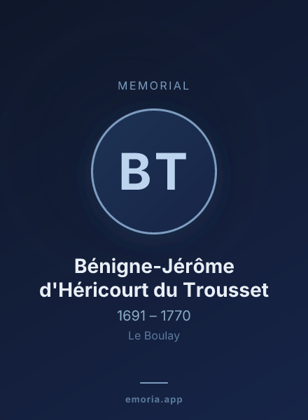 Memorial portrait of Bénigne-Jérôme d'Héricourt du Trousset