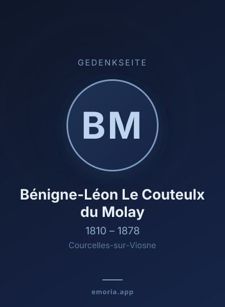 Gedenkportrait von Bénigne-Léon Le Couteulx du Molay
