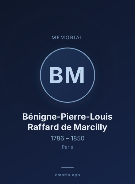Memorial portrait of Bénigne-Pierre-Louis Raffard de Marcilly