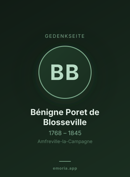 Gedenkportrait von Bénigne Poret de Blosseville