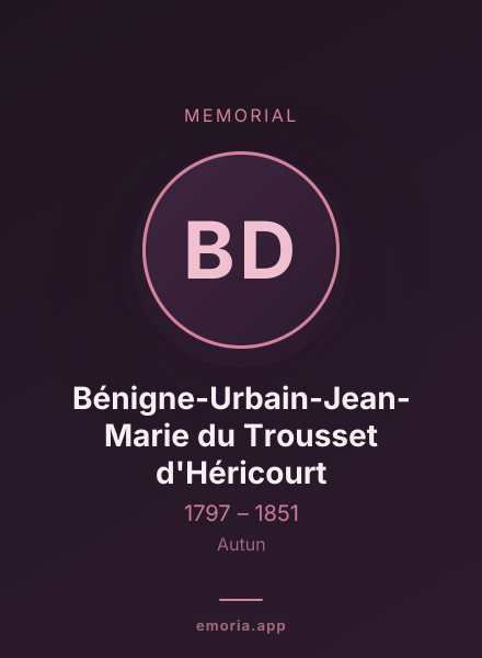 Memorial portrait of Bénigne-Urbain-Jean-Marie du Trousset d'Héricourt