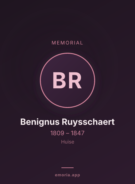 Memorial portrait of Benignus Ruysschaert