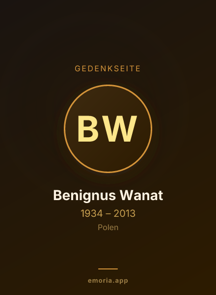 Gedenkportrait von Benignus Wanat
