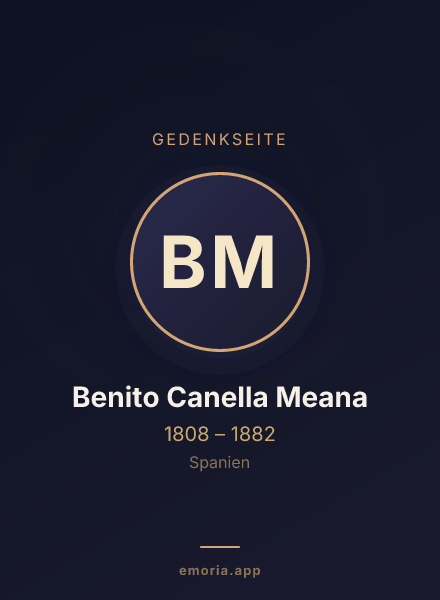 Gedenkportrait von Benito Canella Meana