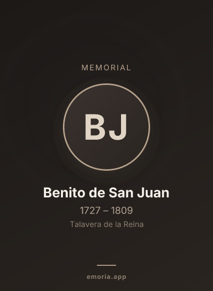 Memorial portrait of Benito de San Juan